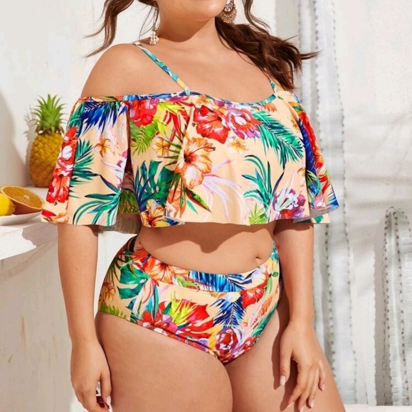 🆕️Two Piece Floral Print Swim Bathing Suit - Picture 3 of 10